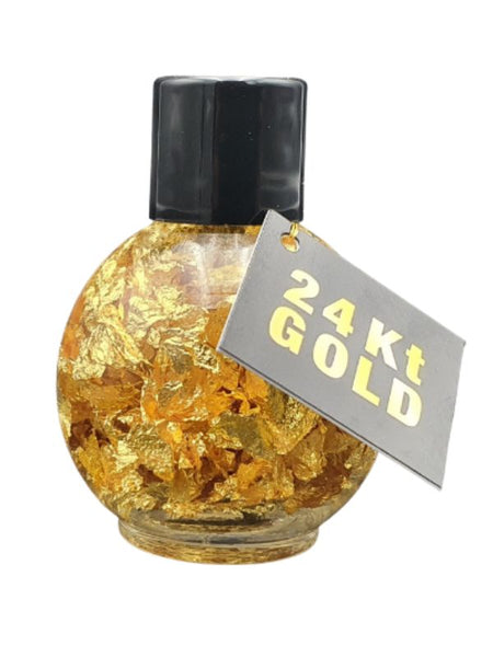 Gold Leaf Round Bottle