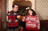 Winter Wonderlights Christmas Sweater in Red and White