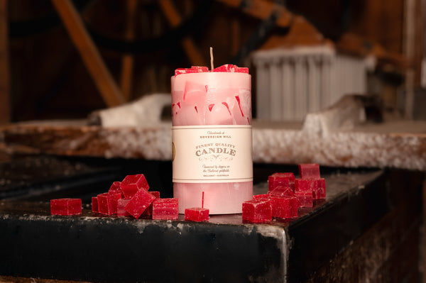 Raspberry Drop Floral Candle