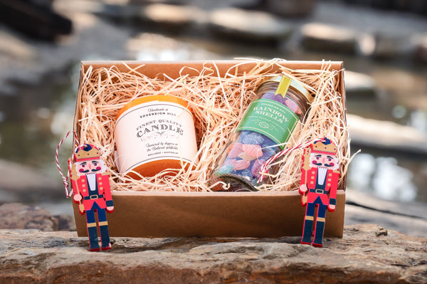 Rainbow Shells and Yellow Candle Hamper