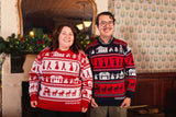 Winter Wonderlights Christmas Sweater in Red and White